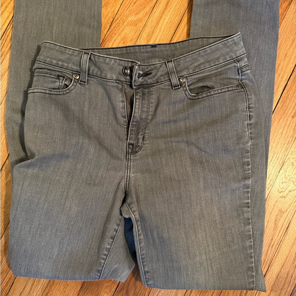 L.L. Bean Women's Gray Stretch Skinny Jeans